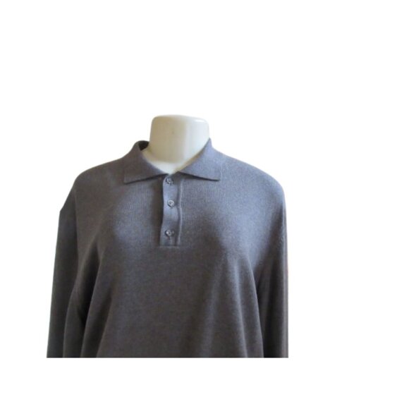 Vintage Men's Black Brown Made in Italy Brown Merino Wool Sweater Size XL - Picture 2 of 6